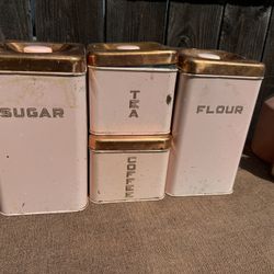 Vintage Kitchen Ingredient Containers