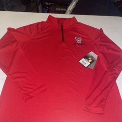 NC State 3/4 Zip Up Colosseum Sweater Women Size Large NWT 