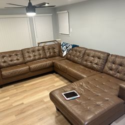 Brown sectional 