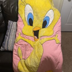 Tweety Bird Looney Tunes Indoor/Outdoor Sleeping Bag For Kids