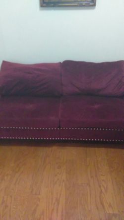 Velvet sofa loveseat good condition