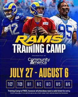 Rams 2026 training camp August 5th