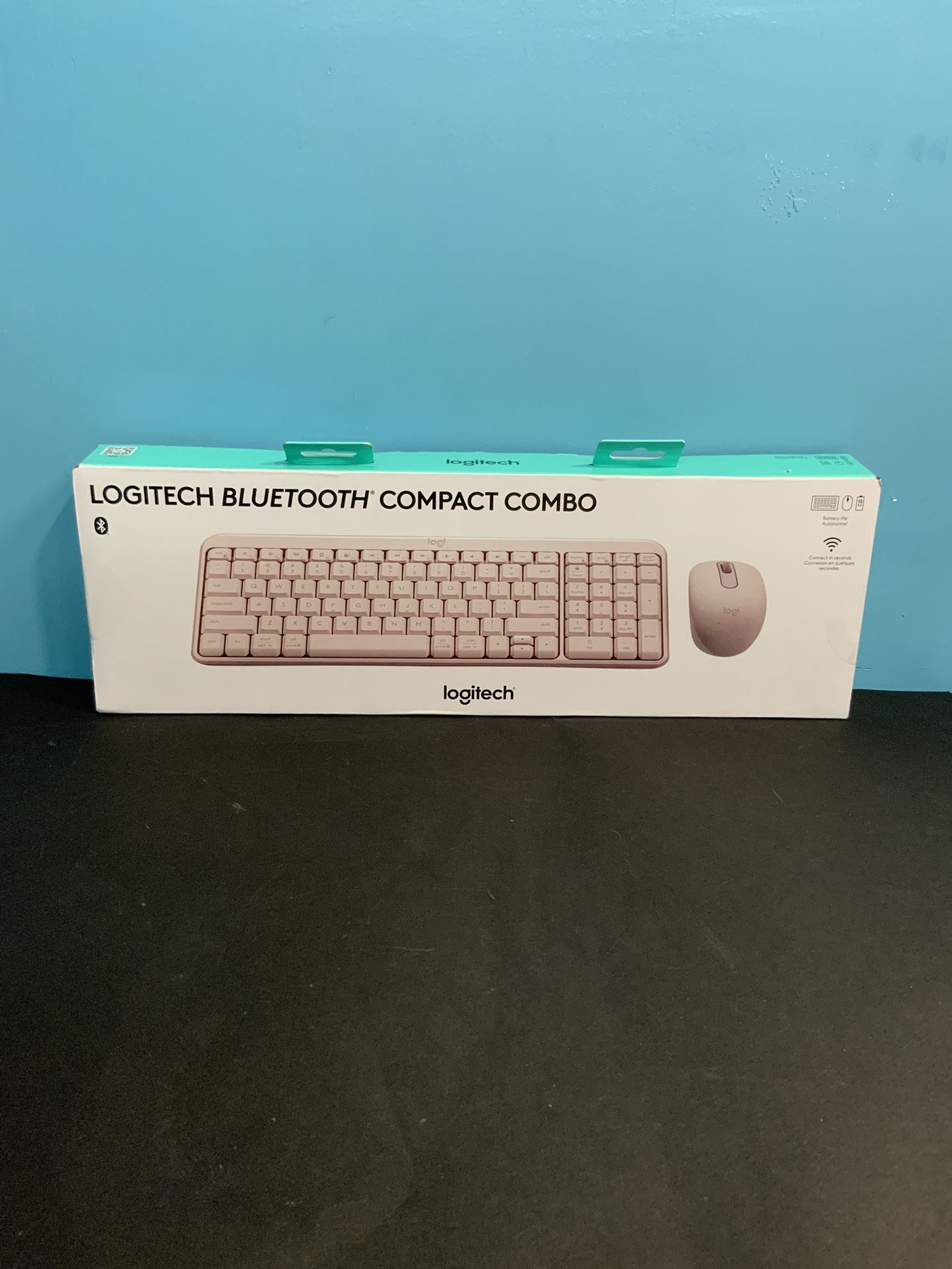 Logitech Bluetooth Compact Combo Keyboard And Mouse (MK250) -Rose