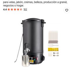 Fundidor de cera VEVOR de 10 L para hacer velas, olla eléctrica extragrande para fundir cera, con pico vertedor fácil y control de temperatura de 9 ni