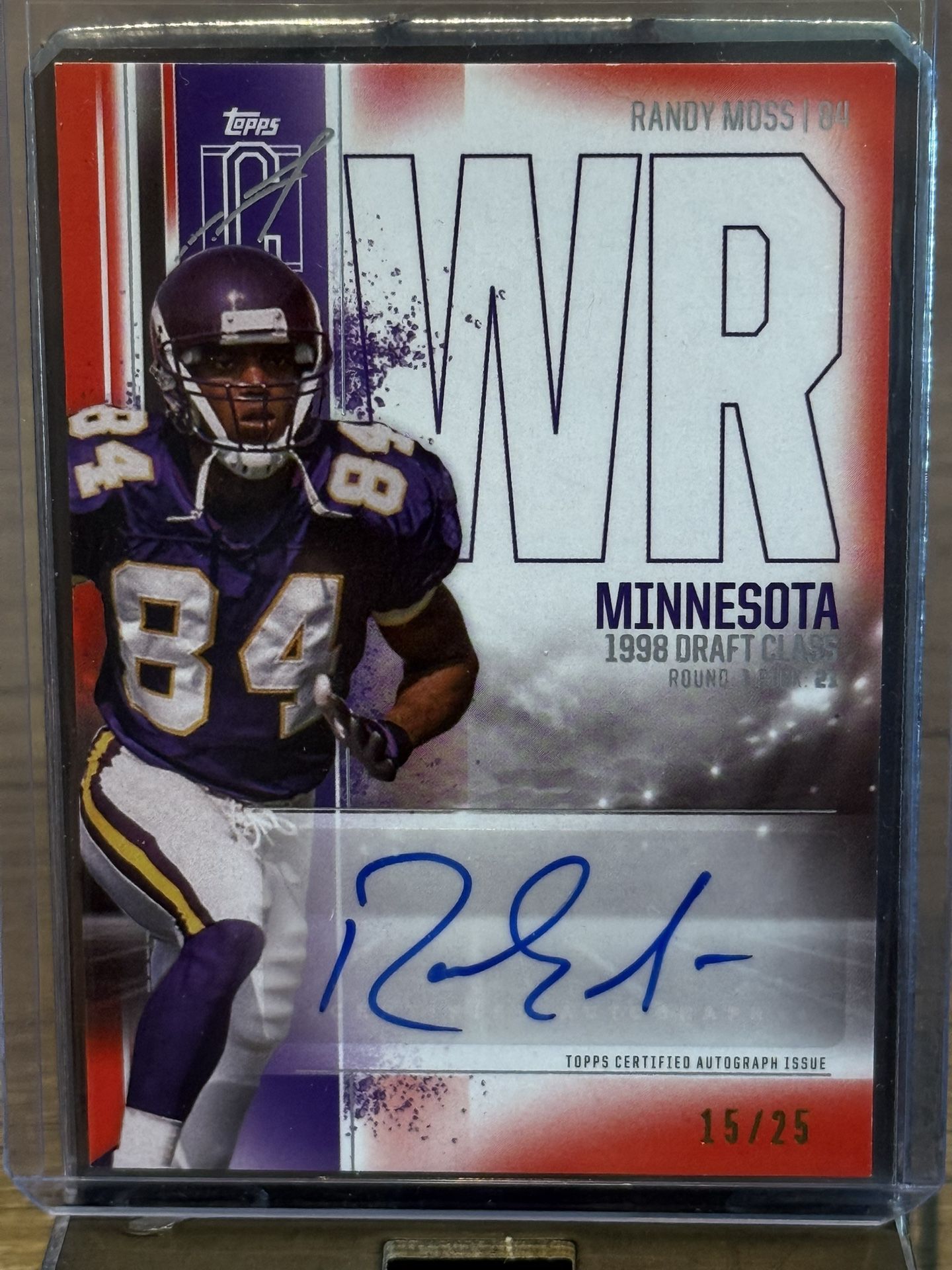 Randy Moss Veteran Class Auto 15/25