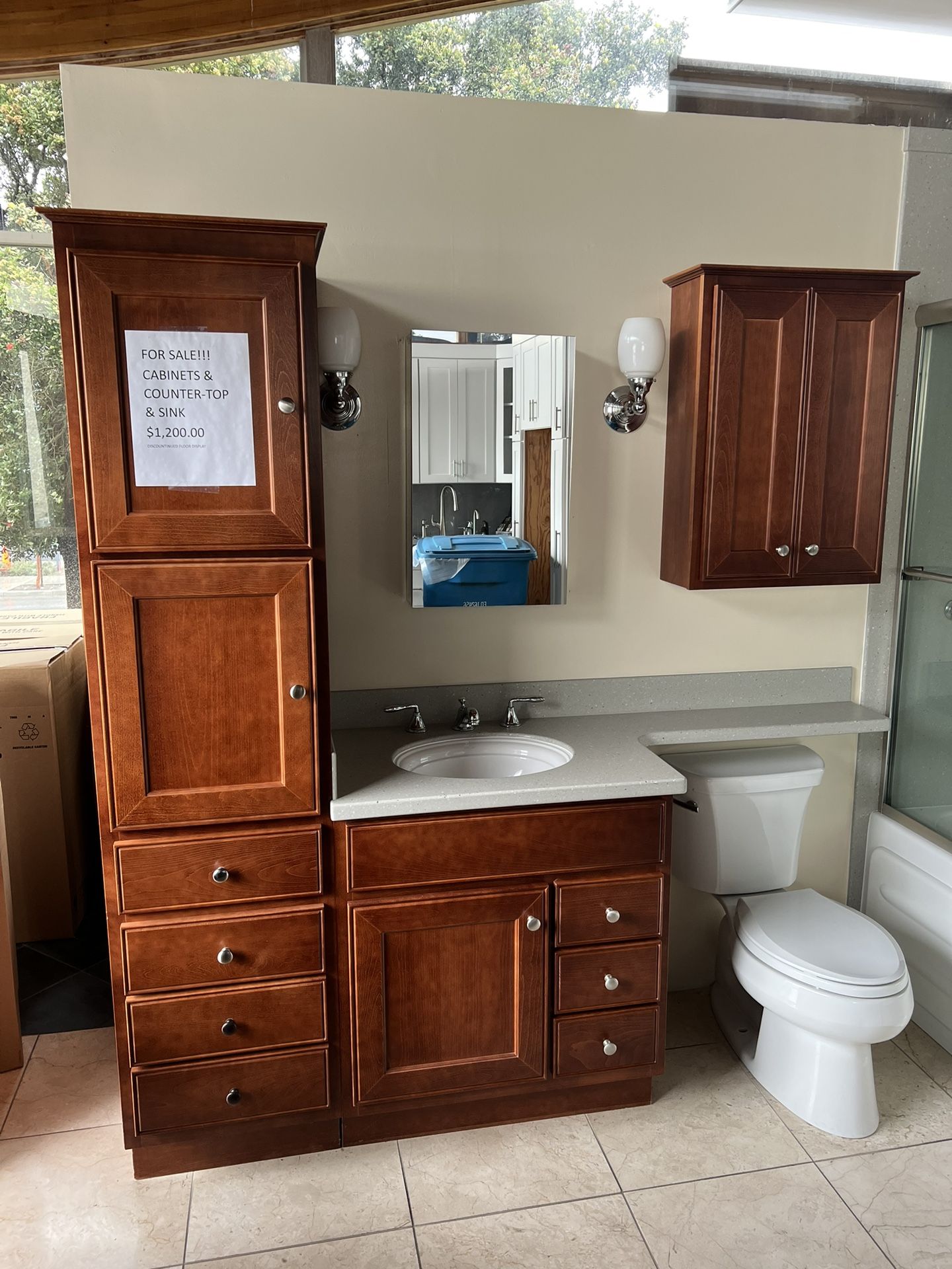 Bath Room Cabinets Counter Top And Sink