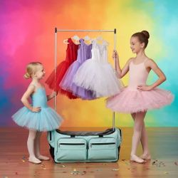 23”Dance Bag With Garment Rack For Travel Rolling Garment Bag for Dancer Girls Boys23”
