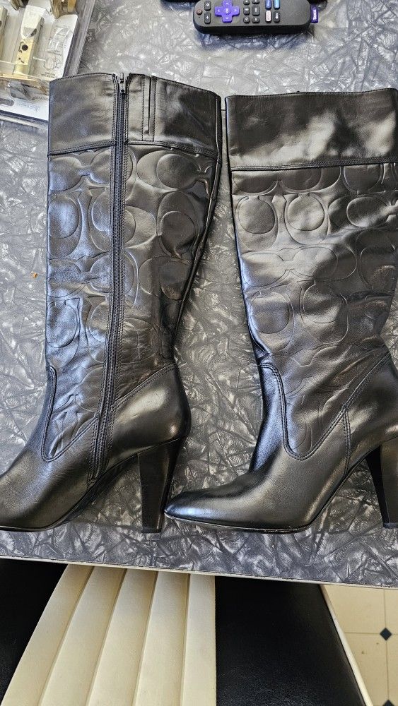 Coach Leather Boots - Worn Once Size 8-1/2B