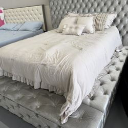 Beautiful Tufted Bed Frames Only @ FURNITURE LOVE 💕 Same Day Delivery 🚚 