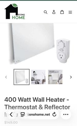 Wall mounted heater NEW 400 Watt Wall Heater - Thermostat & Reflector Included Brand new