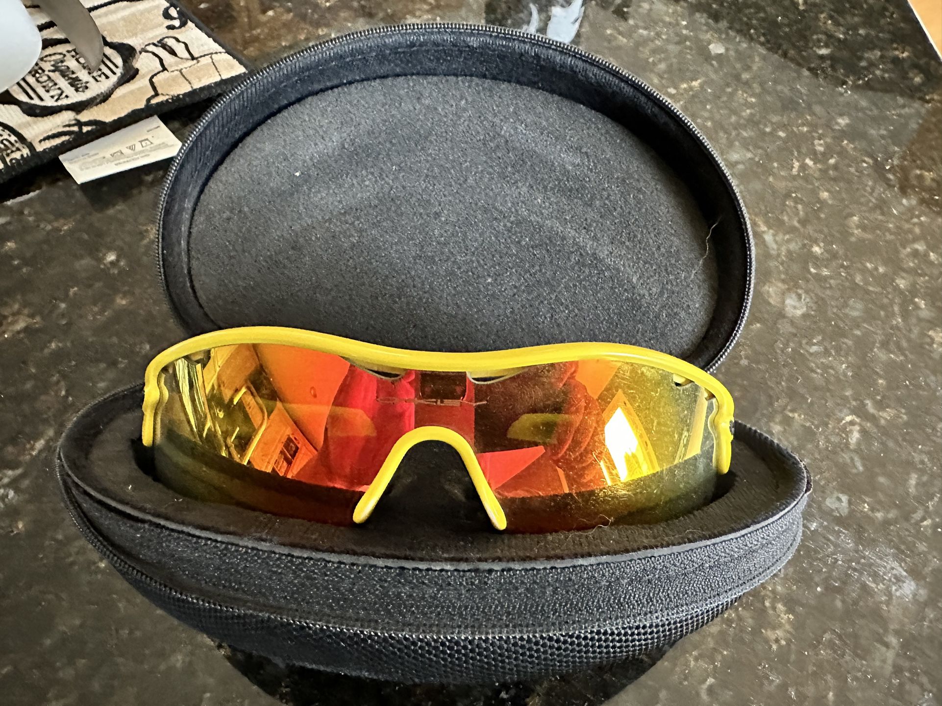 Oakley baseball Sunglasses W/ Polarized Lenses And Case