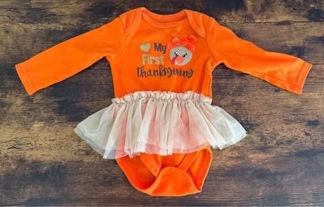 Baby Essentials My First Thanksgiving Outfit Size 6mo just $3