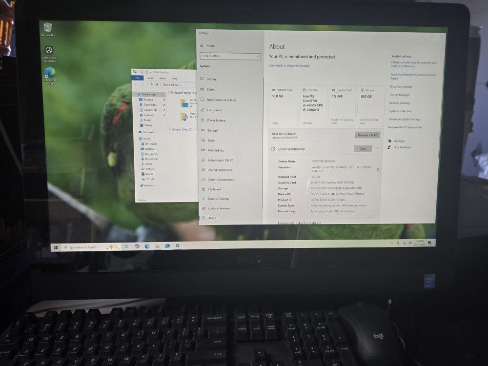 Dell Inspiron 23 All-in-One desktop w/ keyboard and mouse complete working