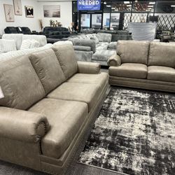 2pc Brown Sofa & Loveseat Set - Free Delivery Promo 