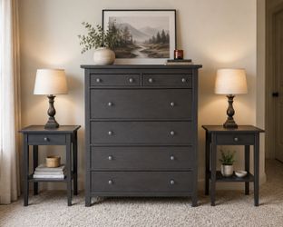 Ikea Hemnes dresser and nightstands bedroom set