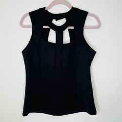 Lady Dutch High Society Size L Black Halter Sleeveless Top 