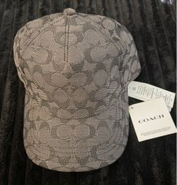 Coach New With Tags Women’s Signature Jacquard Baseball Hat Black/Gunmetal Size O/S