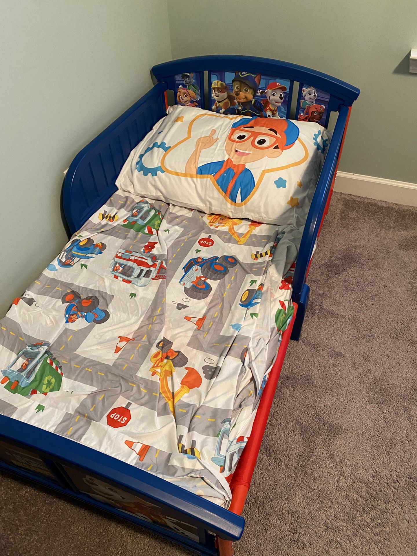 Paw Patrol Toddler Bed With Mattress