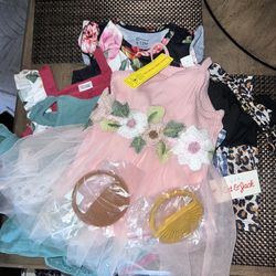 baby girl clothes and teething toys bundle - not free