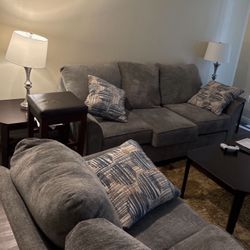 Sofa Set , End Table, Dresser , Floor Mat , Lamps