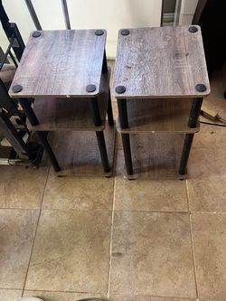 (2)little table for $20 laminated wood materials