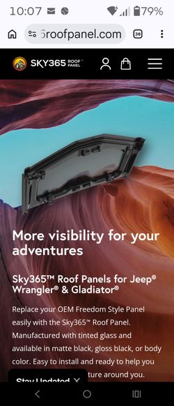 New Sky365 roof panel Jeep Wrangler JL