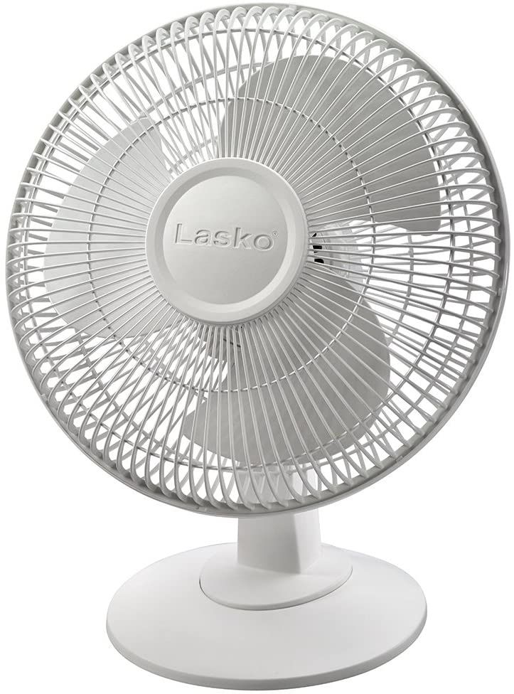 Lasko 3-Speed 12" Table Fan, Black /white