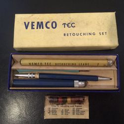 Vintage 1950’s Vemco Tec Retouching Set Drafting Midcentury