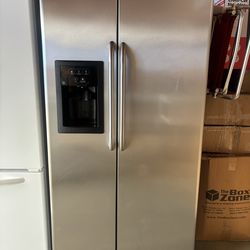 🧊 GE 25 Cu Ft Side-by-Side Stainless Steel Fridge w/ Ice & Water ✅ Works Great | Refrigerador Acero Inoxidable con Hielo y Agua ✅ Funciona Perfecto