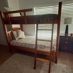 Bunkbed With Ladder Brown