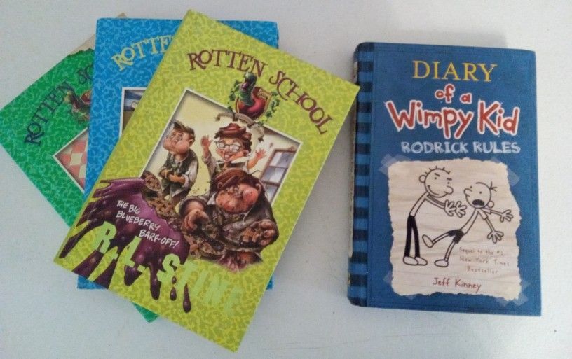 π Rotten School & Diary Of A Wimpy Kid Books...Set of 4 π
