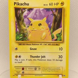 YELLOW MOUSE: Pikachu Pokemon Card