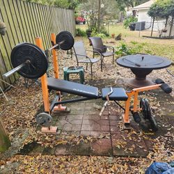 Weight Bench with weights 