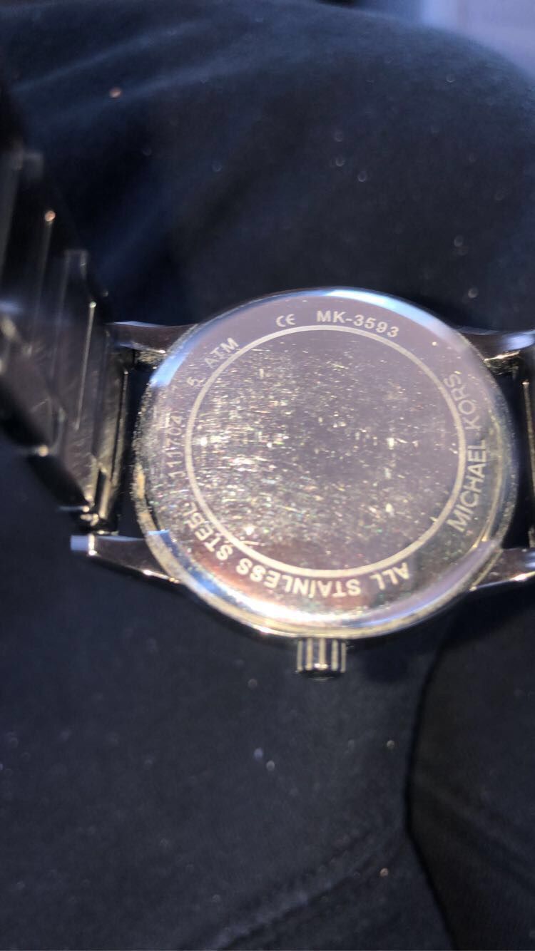 michael kors Hartman Chevron Pavé Gunmetal-Tone Watch