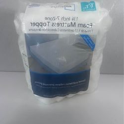 Mainstays 1.25 Inch 5-Zone Foam Mattress Topper, Twin/Twin XL