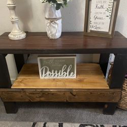 Handmade Wood Entry Table 