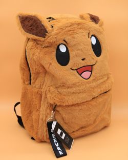 Pokemon Eevee 3D Faux Fur Laptop Backpack