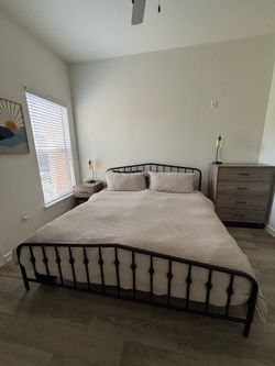 King Bedroom Set | Bed Frame + Dresser + Nightstand