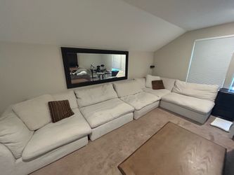 White havertys sectional sofa