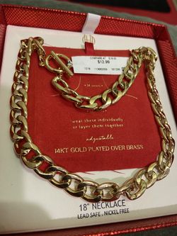 18 Inch Gold Plated Necklace (New)