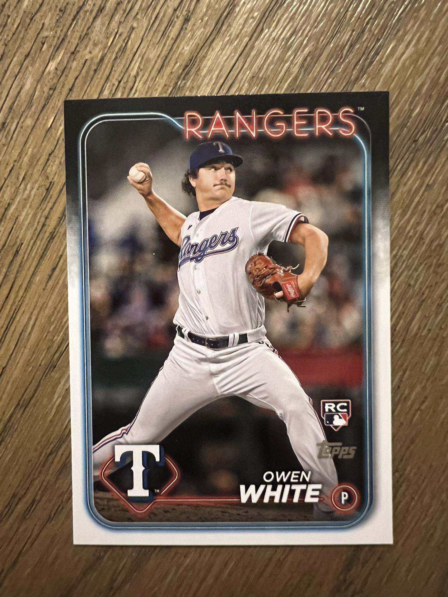 2024 Topps #5 Owen White Texas Rangers Baseball Card RC