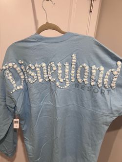 Disneyland hydrangea baby blue spirit jersey size L