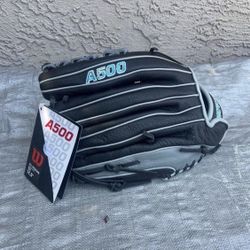 Wilson A500 12.5" Black/Grey/Tropical Blue Right Hand