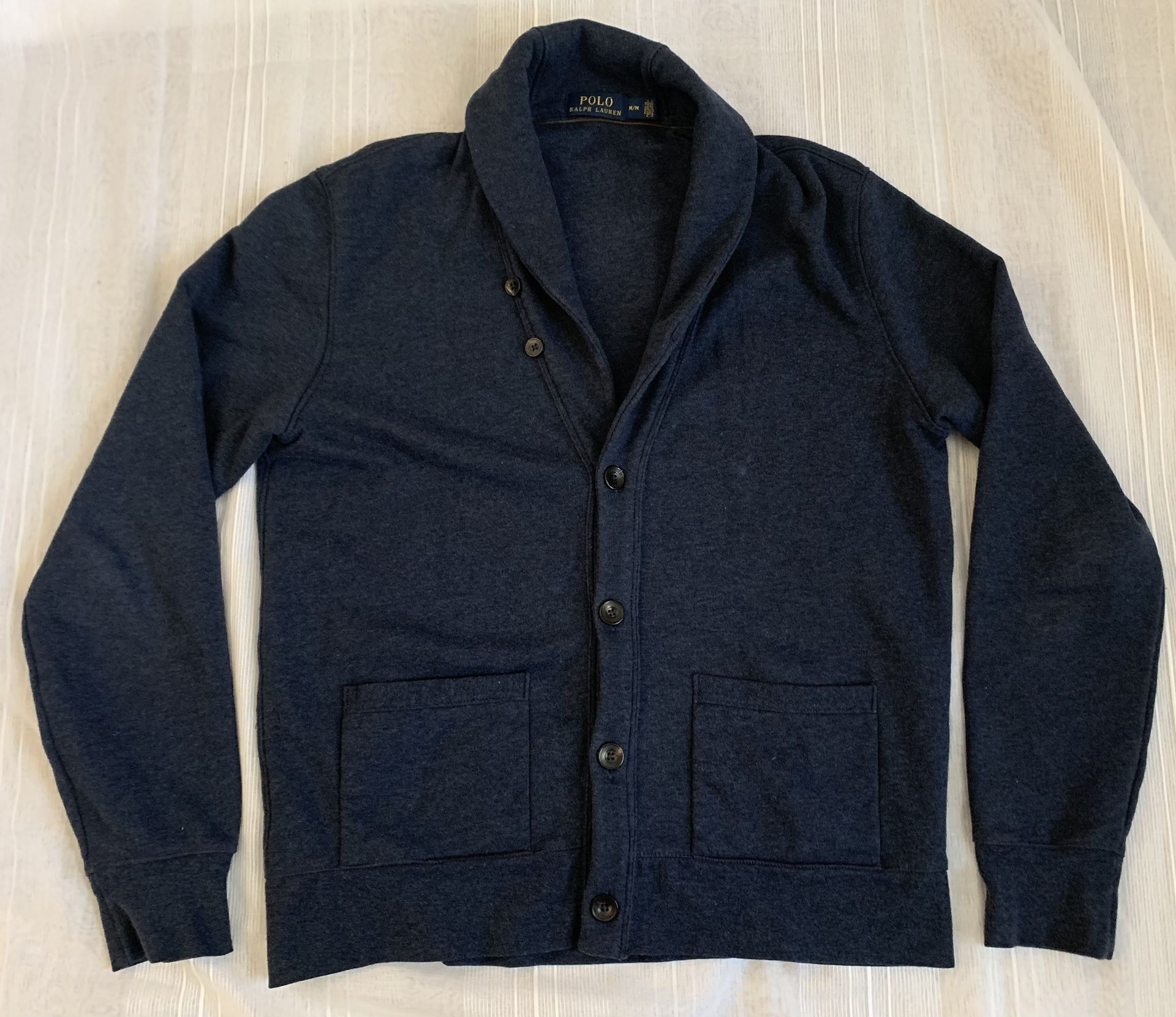 Polo Ralph Lauren Men’s Size M High Quality Designer Cardigan Sweater Blue