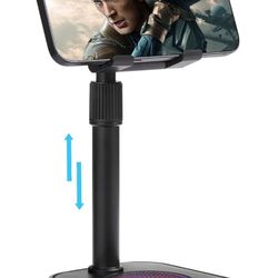 Gifts for Men Women, Phone Stand with Bluetooth Speaker, Birthday Gifts Him Her, Adjustable Height Phone Holder with HD Stereo Sound Fits All Phones &