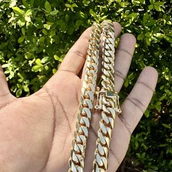 12mm 24” 💯Real Gold 14k On Silver Pure Crispy Clean Silver 🧑🏼‍🏭⛓️‍💥 Our Top Pro Craftsman In Miami 🌴