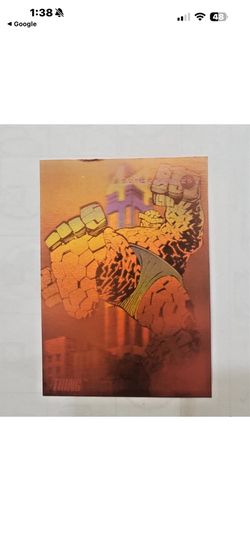 1992 Impel Marvel Universe Comics Card Hologram - The Thing H2 Insert Hologram