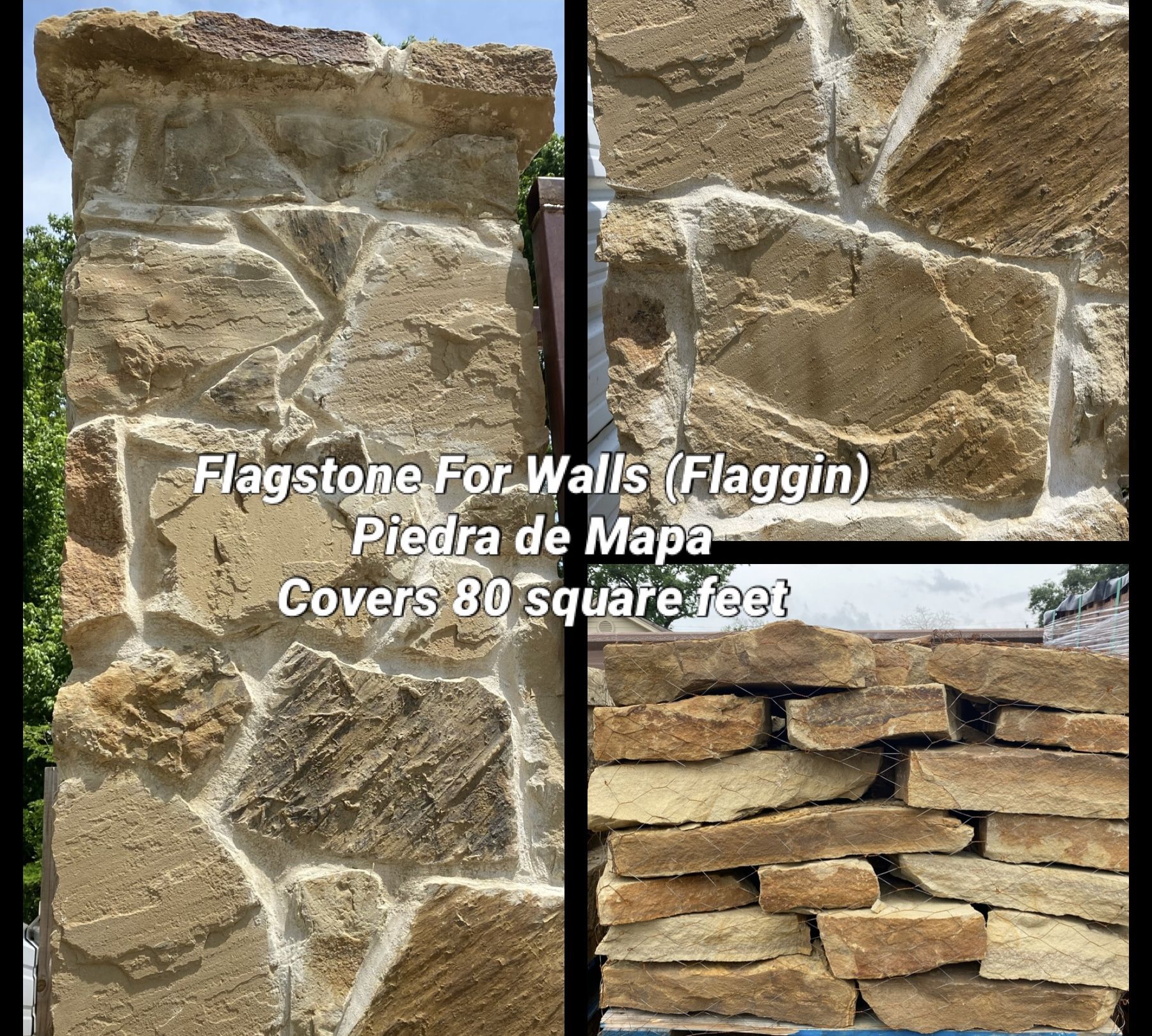 Flaggin - Flagstone for Walls - $300 per pallet - Piedra de Mapa
