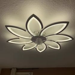 LED Ceiling Lamp Ceiling Fan With Light & Remote Control