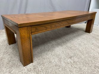 Checkered Rectangular Wooden Coffee Table